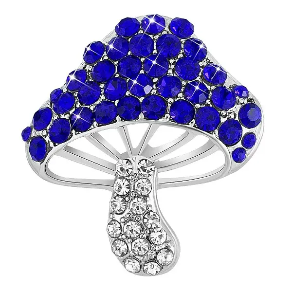 Cubic Zirconia Mushroom Brooch