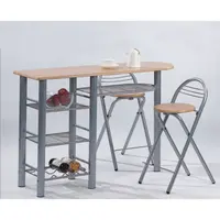 Komplet barový stůl + 2 židle, buk, boxer