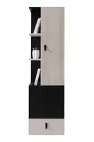 Regál nízký s šuplíky saturn - černý / béžový / dub