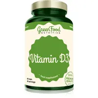 GreenFood Nutrition Vitamin D3 kapsle pro normální funkci imunitního systému, stav kostí, zubů a činnost svalů 86 g