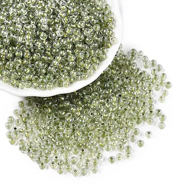6/0 Transparent Inside Colours Glass Seed Round Beads