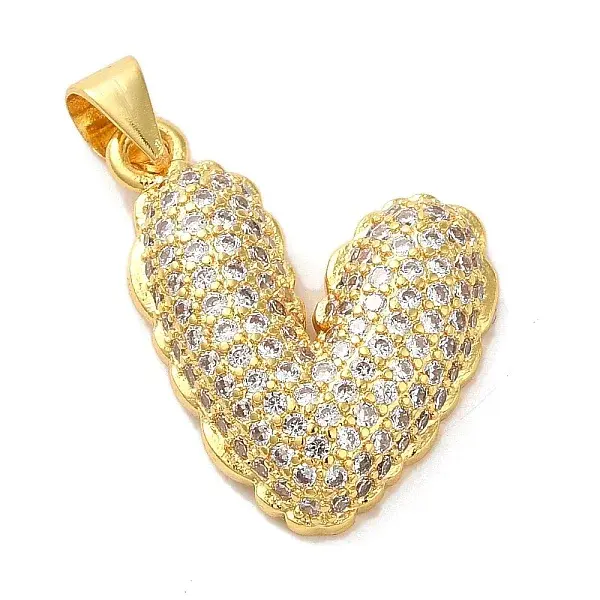 Mother's Day Brass Micro Pave Clear Cubic Zirconia Pendants