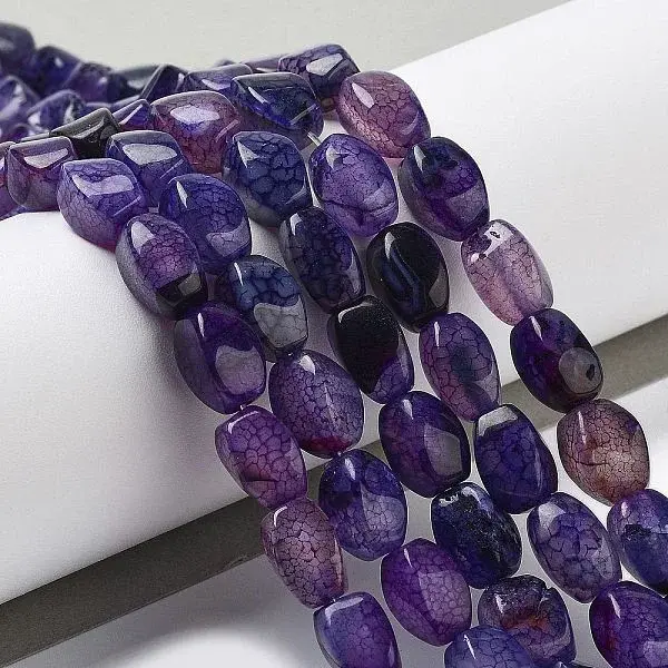 Natural Dragon Veins Agate Beads Strands
