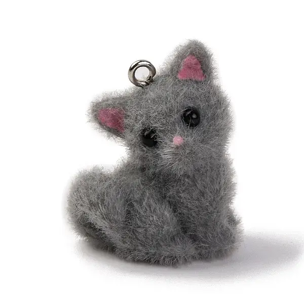 Flocking Opaque Resin Pendants