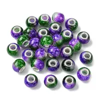 Two Tone Glass European Beads