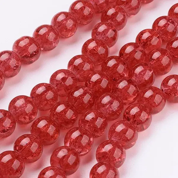 Crackle Glass Beads Strands