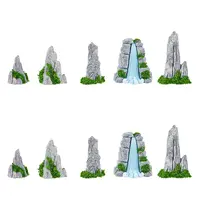 10Pcs 5 Styles Resin Mountain Shape Ornaments