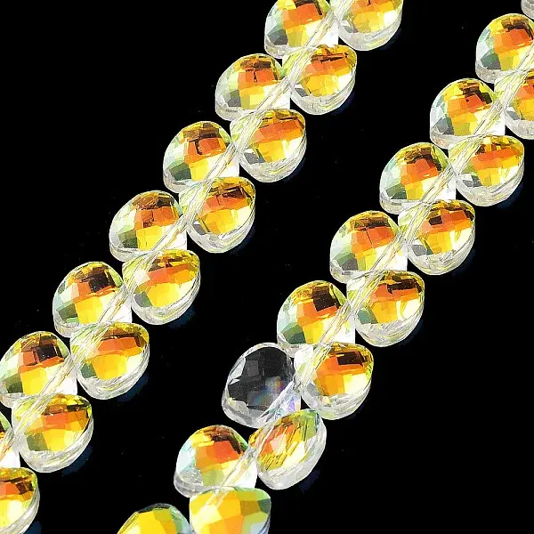 Electroplate Triangle Glass Beads Strands