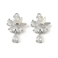 Brass Micro Pave Cubic Zirconia Pendants