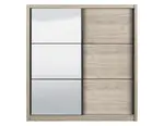Šatníková skriňa s posuvnými dverami a zrkadlem debby 215 - dub sivý