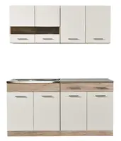 Kuchynská linka 160 lorna-dub šedý/biela - pracovná doska-160cm