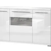 Komoda s presklením tiana - biela