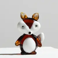 Handmade Lampwork 3D Fox Figurines