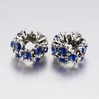 Tibetan Style Alloy Rhinestone European Beads