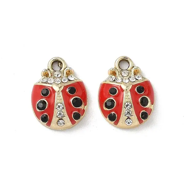 Alloy Enamel Rhinestone Pendants