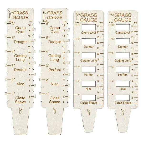 4Pcs 2 Style Wooden Grass Gauges
