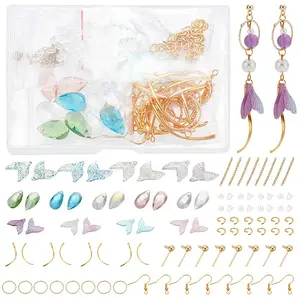 DIY Resin Mermaid Tail Shape Earring Making Kits