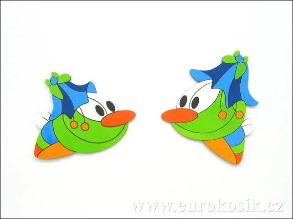 Dekorace muška l+s zvonek 6cm - 6ks