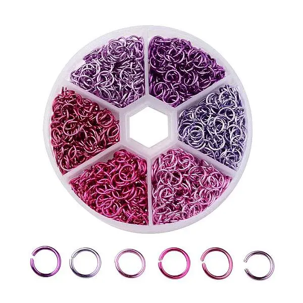 6 Colors Aluminum Wire Open Jump Rings
