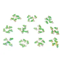 11Pcs Transparent Acrylic Flower Pendants
