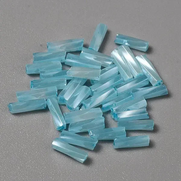 Opaque Colours Glass Twist Bugle Beads