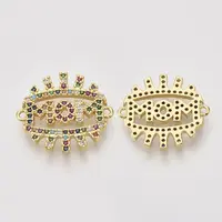 Mother's Day Brass Micro Pave Cubic Zirconia Links connectors