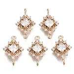 Brass Micro Pave Cubic Zirconia Links Connectors