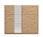 Šatní skříň s posuvnými dveřmi a zrcadlem catalina 240-dub artisan - s