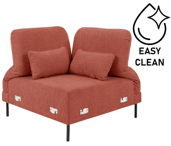 Rohový polohovací díl adapto - výběr potahu - snadné čištění