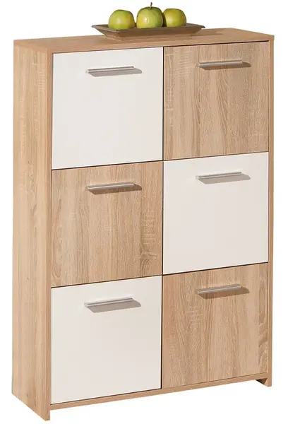 Vysoká komoda nadia - dub sonoma/bílá