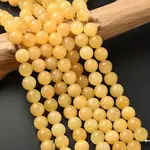 Natural Yellow Jade Bead Strands