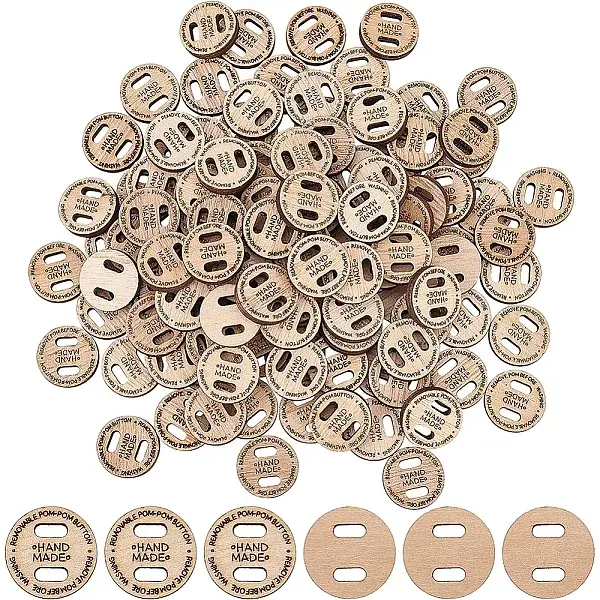 Undyed Wood Connectors Charms