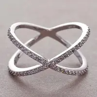 Simple Style Brass Cubic Zirconia Finger Rings