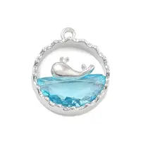 Brass Inlay Glass Pendants