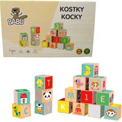 BABU - Dřevěné kostky Abeceda