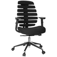 MID.YOU OTOČNÁ ŽIDLE, plochá tkanina, černá