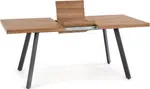 HALMAR Jídelní rozkládací stůl BERLIN ořech med / černá 160-220x90 cm