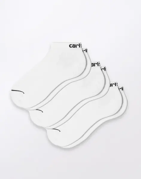 Carhartt WIP Script Sneakers Socks White/Black + White/Black