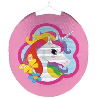 Lampion kulatý 25cm - Jednorožec