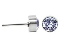 Levien Ocelové náušnice Chaton Light Sapphire