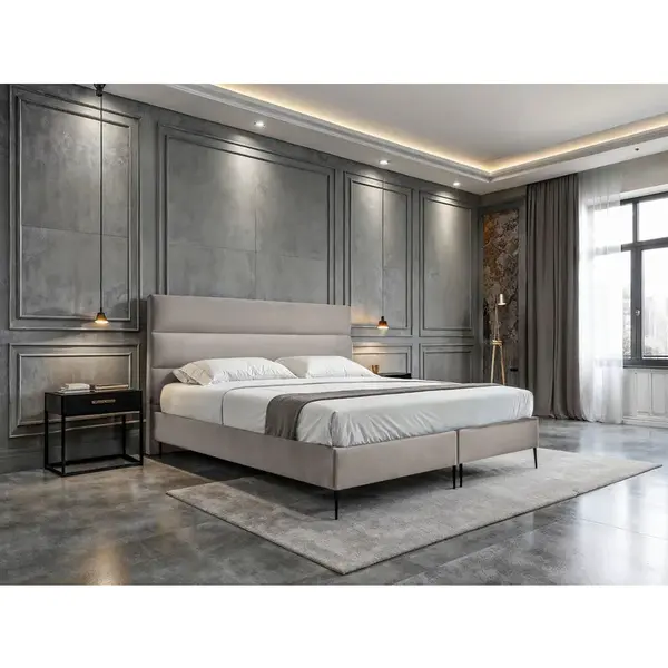 MID.YOU POSTEL BOXSPRING, 200/200 cm, krémová