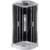 SPRCHOVÝ KOUT černá, barvy chromu