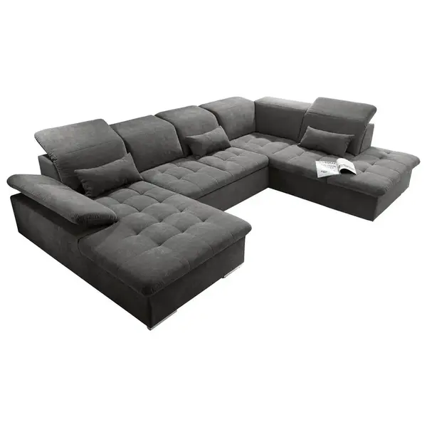 MID.YOU SEDACÍ SOUPRAVA, textil, tmavě šedá