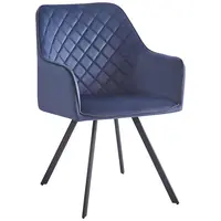 MID.YOU ŽIDLE S PODRUČKAMI, samet, tmavě modrá