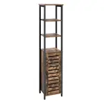 Boxxx REGÁL, hnědá, černá, uhlíková ocel, 37/167/30 cm