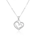 Beneto Něžný stříbrný náhrdelník se zirkony AGS1244/47