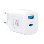 Nabíječka cestovní 3mk Hyper Charger 33W, GaN, 1x USB + 1x USB-C (PD), bílá