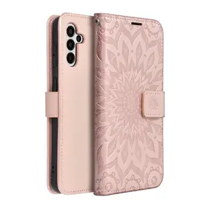 Flipové pouzdro MEZZO Book case pro Xiaomi Redmi Note 14 4G GLOBAL, mandala rose gold
