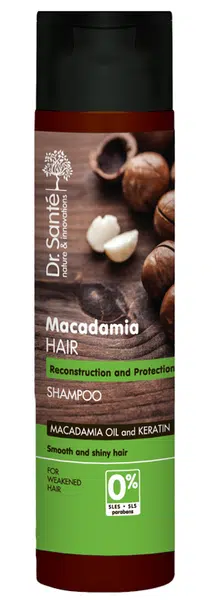 Šampon pro rekonstrukci poškozených vlasů Dr. Santé Macadamia - 250 ml (E5131)
