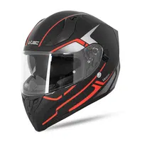 Integrální přilba W-TEC Vesco Black Matt-Corsa Red M (57-58)